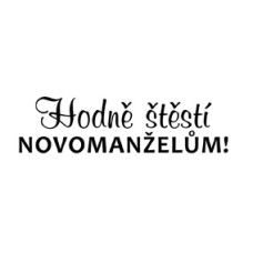 Nápis č.27, hodně štěstí novomanželům / RŮZNÉ BARVY