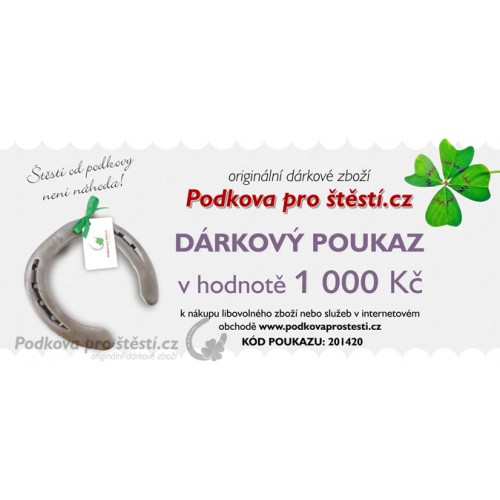 Dárkový poukaz ELEKTRONICKÝ v hodnotě 1.000 Kč