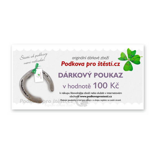 Dárkový poukaz v hodnotě 100 Kč