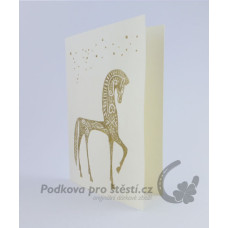 Přání ručně malované, arabský kůň