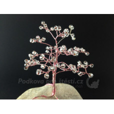 Stromek z drátků a korálků 8 - růžový
