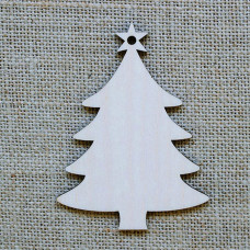 Visačka dřevěná vánoční stromek,  + MOŽNOST TEXTU / RŮZNÉ BARVY